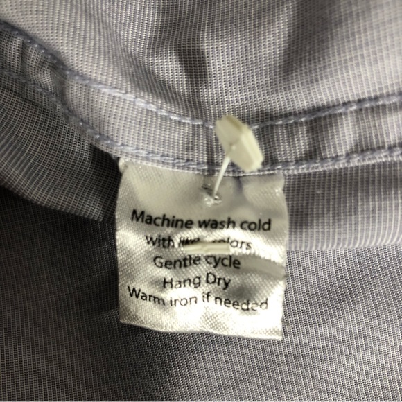 Untuck It blue/gray long sleeve button down shirt. Sz XL - Picture 5 of 5